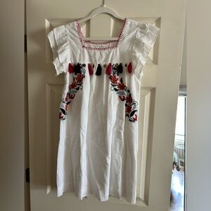 THML Embroidered Mini Dress / Beach Cover-up Size Small